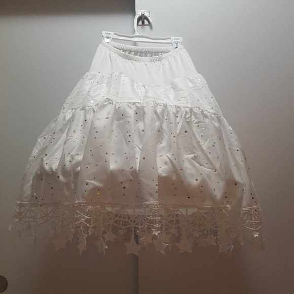 kawaii gothic lolita star lace and print hoop petticoat style crinoline - Picture 3 of 9